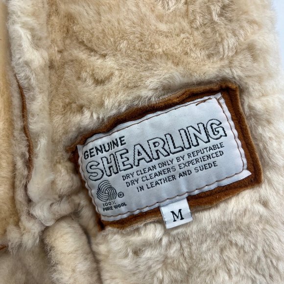 Shearling & Suede Western Jacket /Poncho - Size M/L - Picture 5 of 6